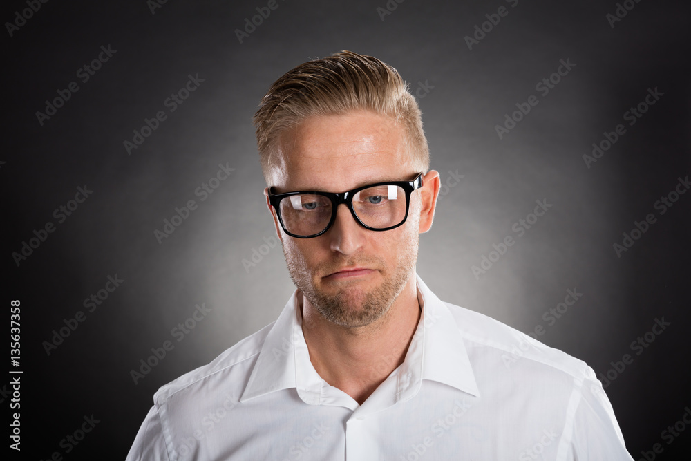 Portrait Of A Sad Thoughtful Man Portrait Of A Sad Thoughtful Man
