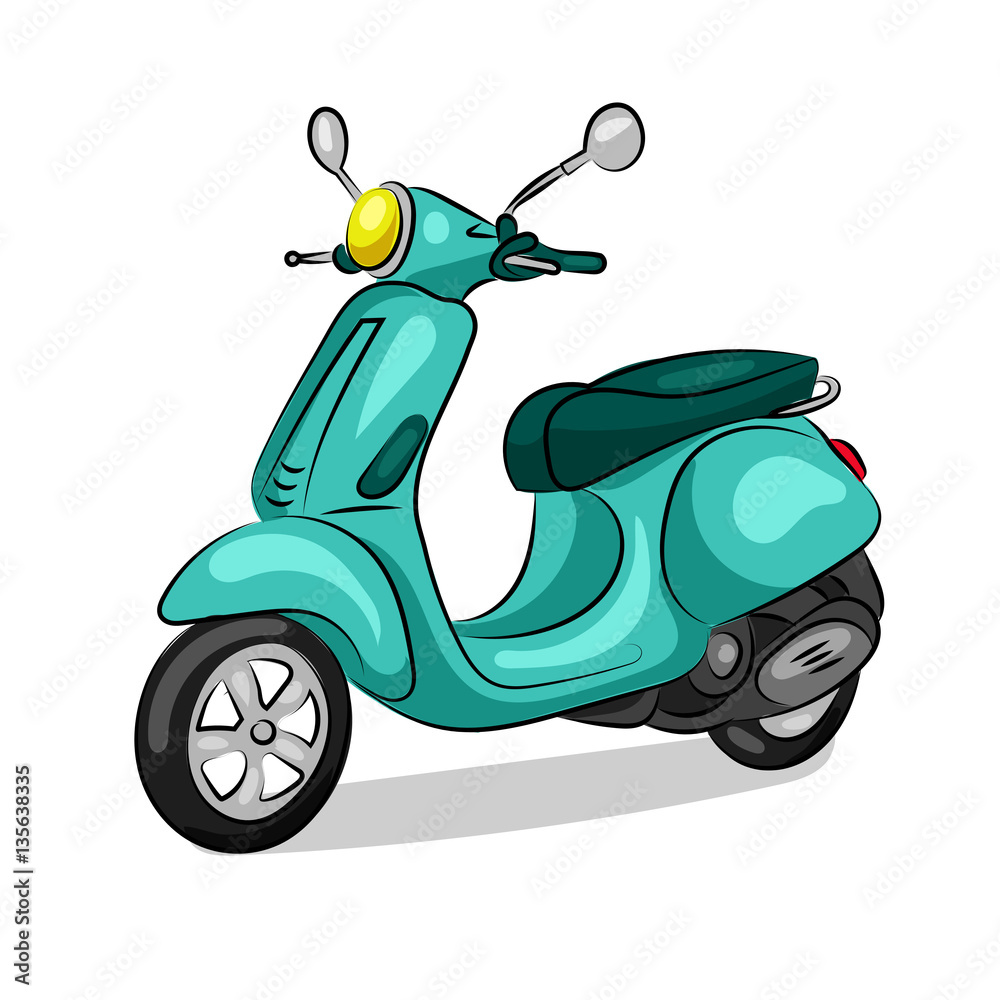 Vordere Moped Mit Lenkrad Und Spiegel Stockfoto und mehr Bilder von Moped -  Moped, Aufkleber, Ausrüstung und Geräte - iStock