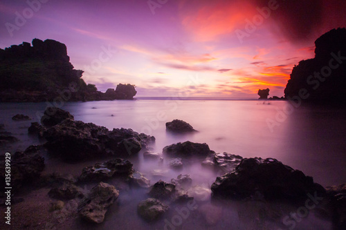 Sunset in Nglambor Beach