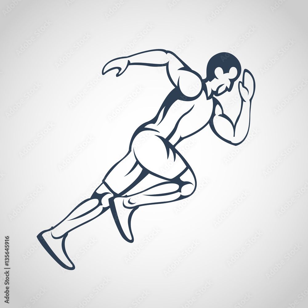 Run, running man icon logo vector Run, running man icon logo vector