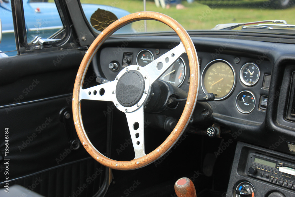 Vintage car dashboard