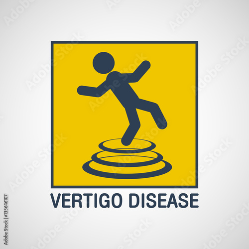 Vertigo disease logo vector icon design