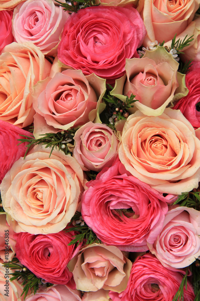 Pink rose bridal bouquet Pink rose bridal bouquet