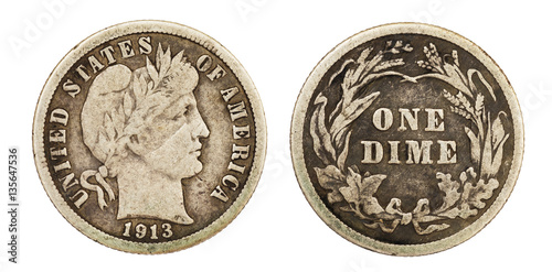 Fényképezés Liberty Barber Dime Coin