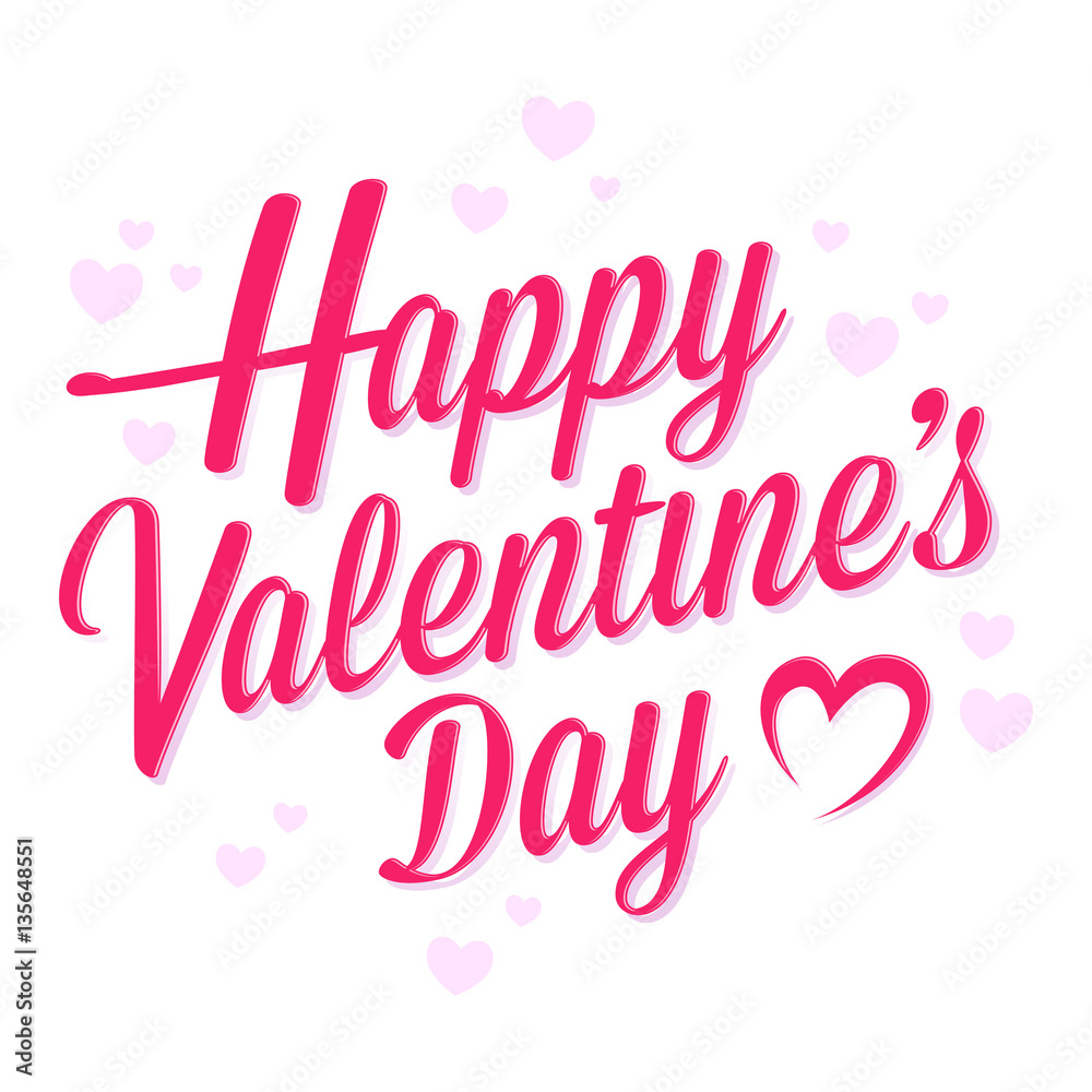 Valentines Day Lettering Card Background