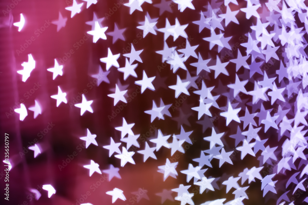 Star shaped blurred bokeh background Star shaped blurred bokeh background