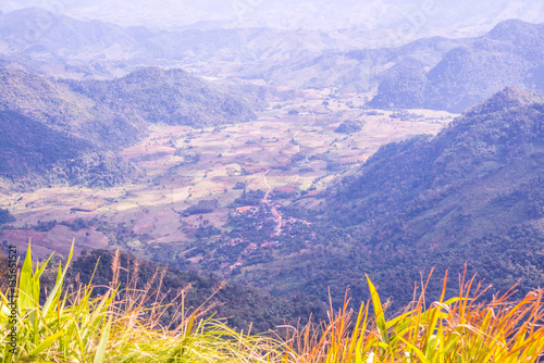 Top view on Phu Chi Fa at Chiangrai province photo