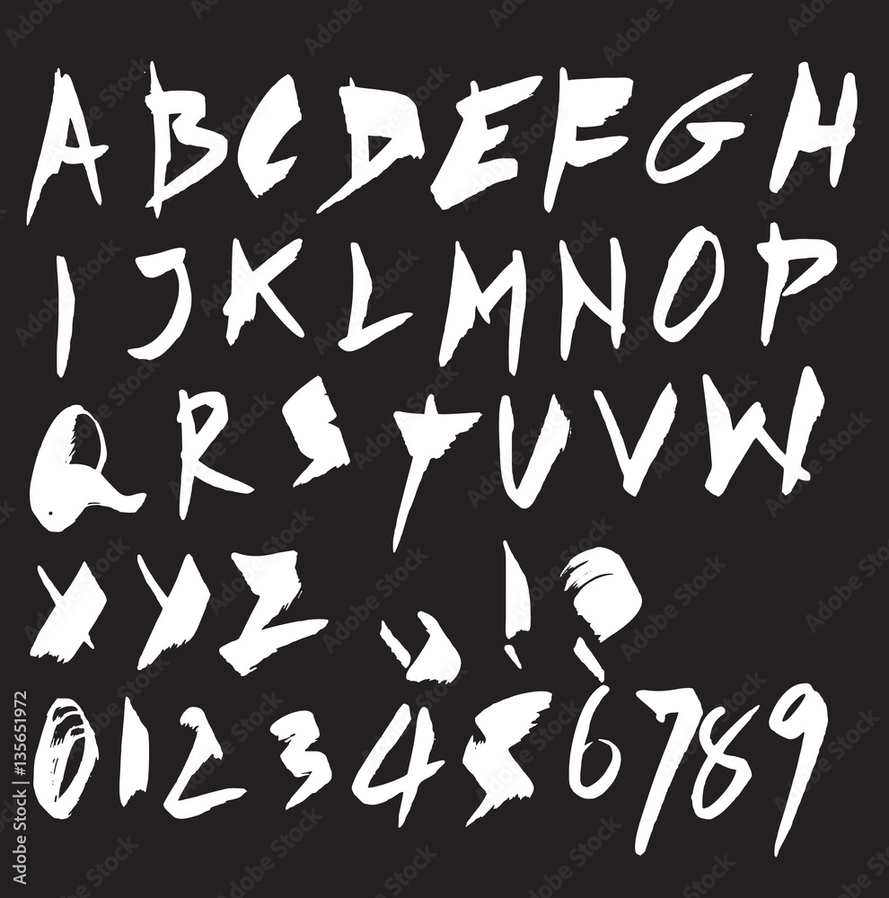 Hand drawn alphabet letters Vector eps10 Hand drawn alphabet letters Vector eps10