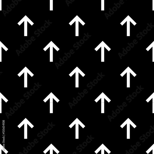 Seamless forward arrow pattern on black