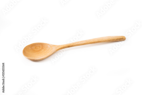 Kitchen wood utensil isolated on white background