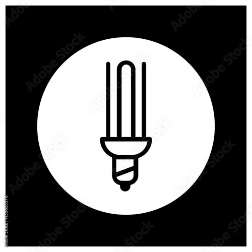 bulb line vector icon