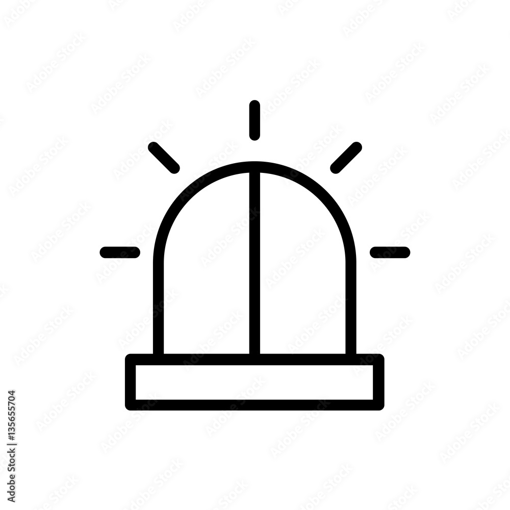 Fototapeta premium siren line vector icon