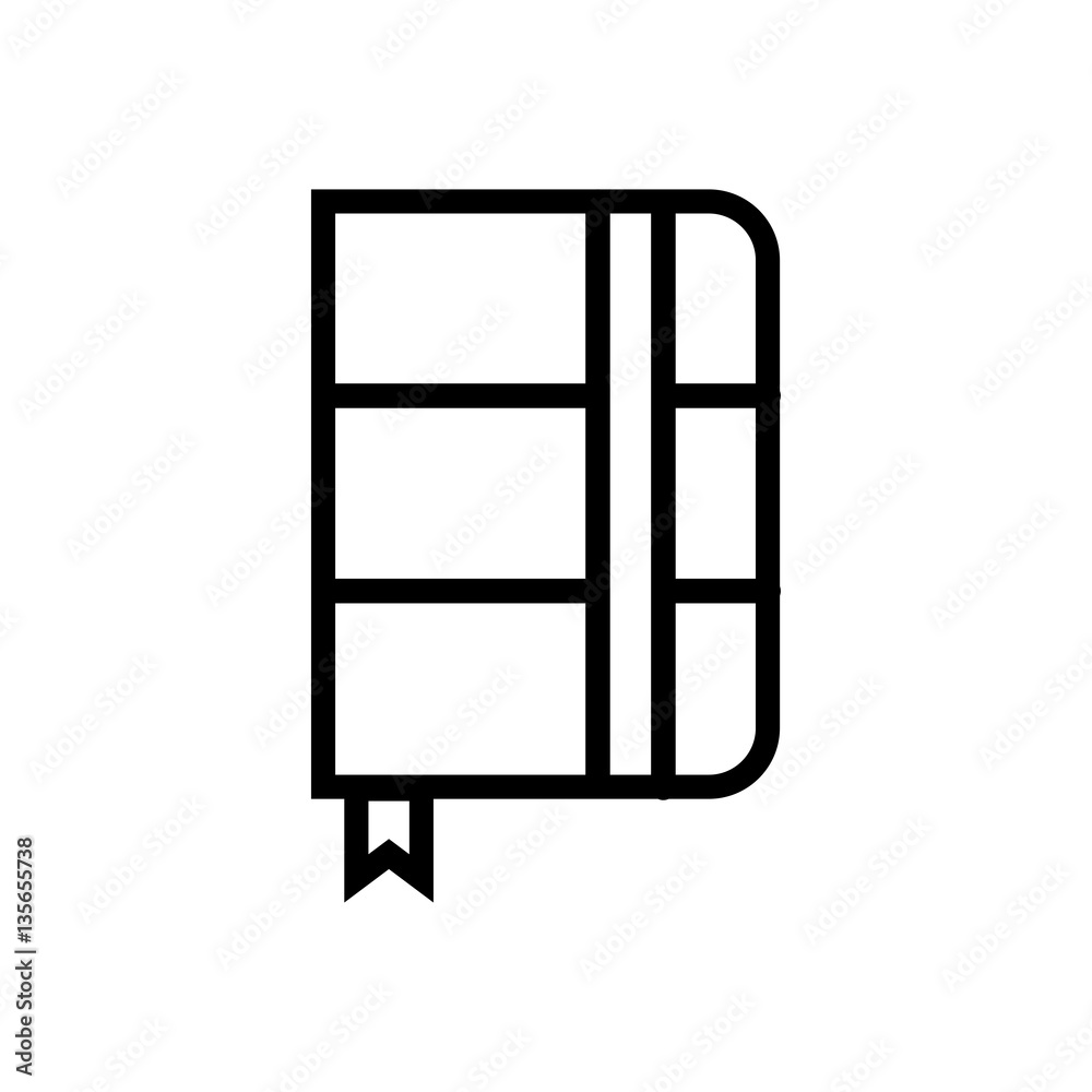 notebook line vector icon notebook line vector icon