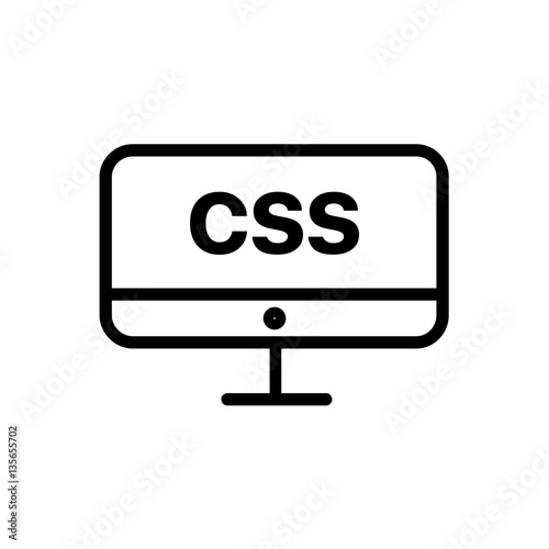 css developer line vector icon
