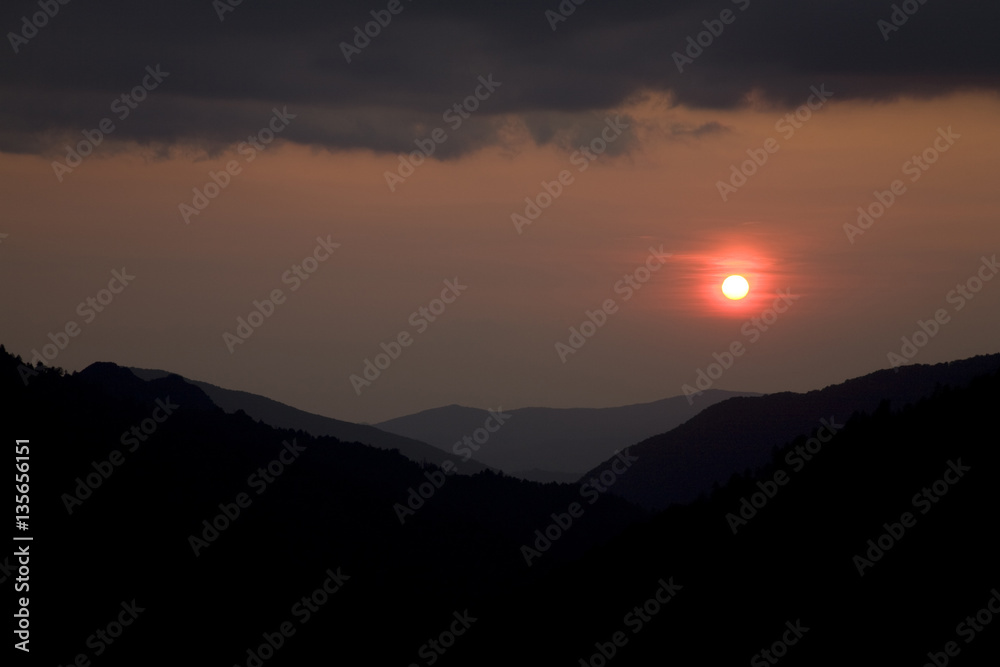 Sunset, Morton Overlook, Great Smoky Mtns NP