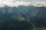 Glacial river between the hills. South Kamchatka Nature Park.