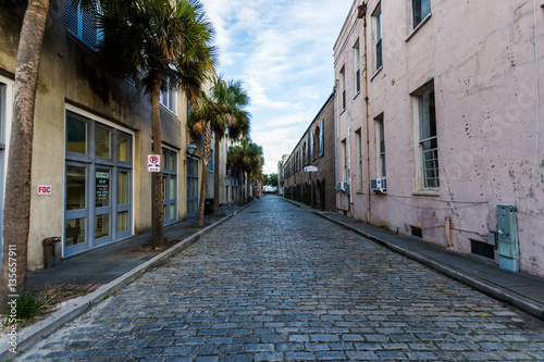 Historic Downtown Charleston South Carolina on a Warm Day photo