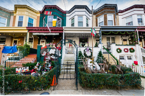 Holiday Lights and Decoration in Hampden, Baltimore Maryland