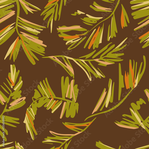 Wallpaper Mural Seamless pattern of palms leaves Torontodigital.ca