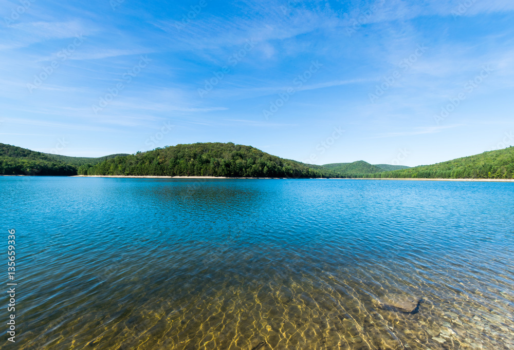 Overlooking Long Pine Reservoir in Michaux State Forest, Pennsyl