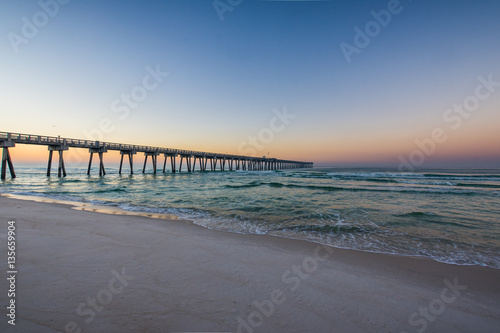 Fotografija Peir at Panama City Beach, Florida at Sunrise