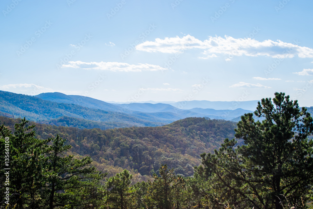 Skyline of The Blue Ridge Mountains in Virginia at Shenandoah Na Skyline of The Blue Ridge Mountains in Virginia at Shenandoah Na