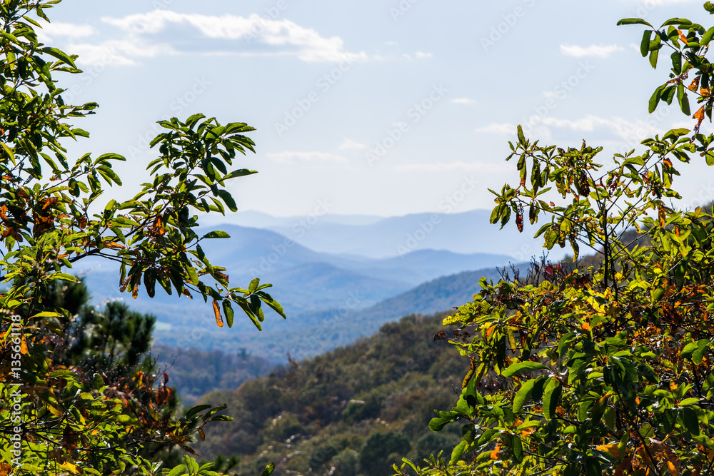 Skyline of The Blue Ridge Mountains in Virginia at Shenandoah Na Skyline of The Blue Ridge Mountains in Virginia at Shenandoah Na