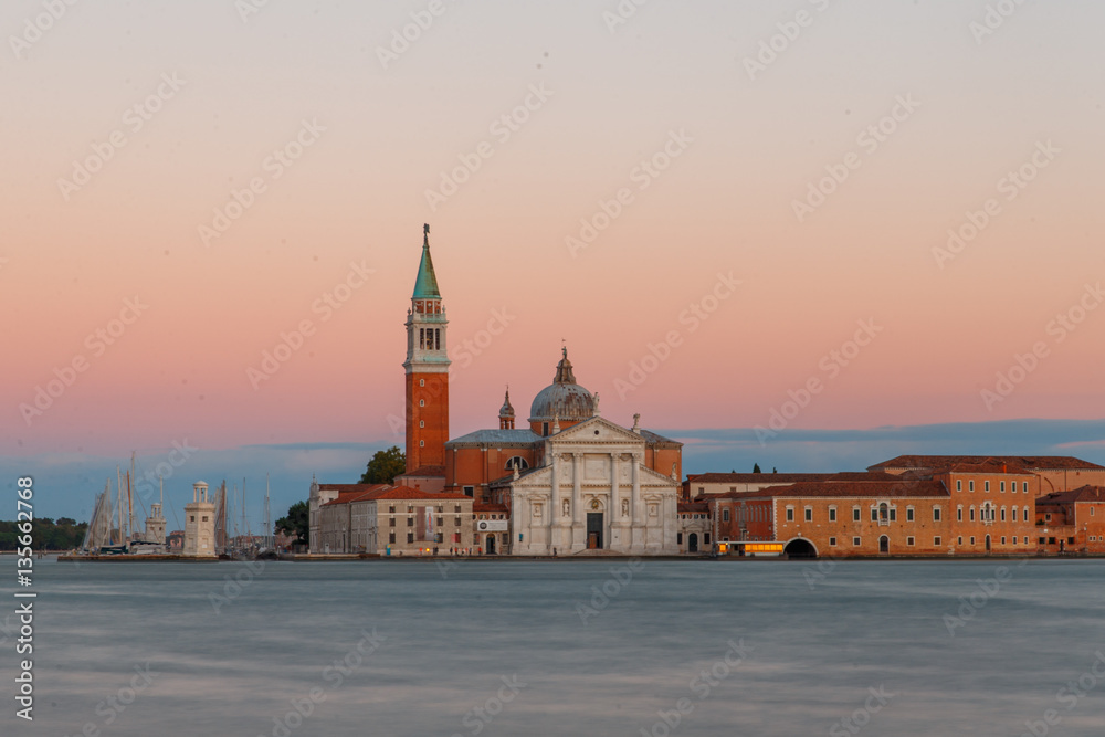 San Giorgio Maggiore in Venice during sunset