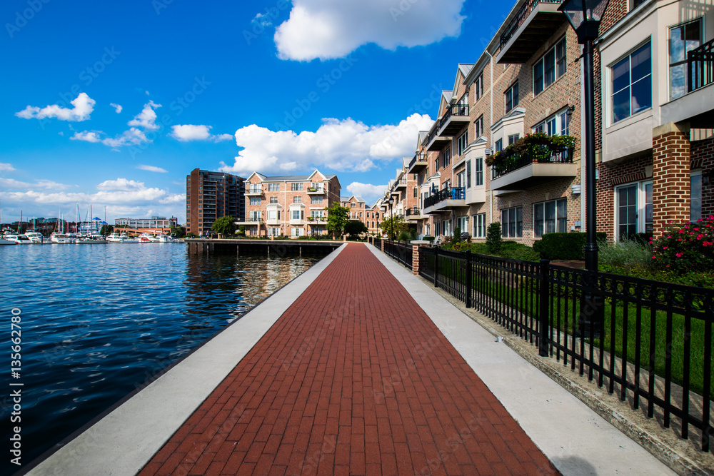 Waterfront in Canton in Batimore, Maryland