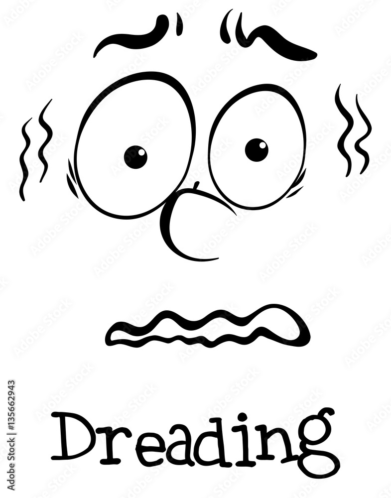 Expression wordcard for dreading Expression wordcard for dreading