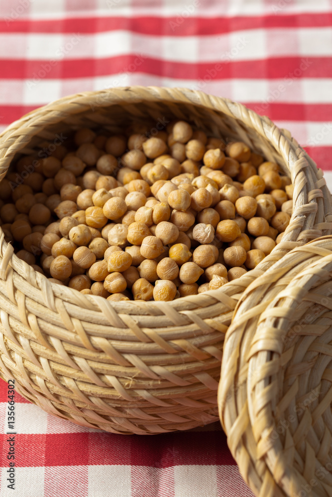 Soybean in wood bowl