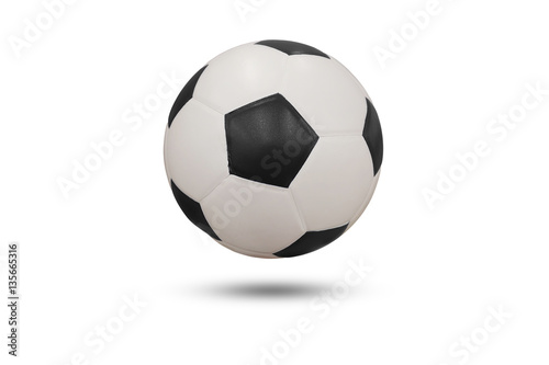 The soccer ball on white background  clipping path included..inc