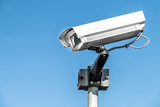 CCTV surveillance camera on a pole