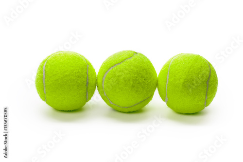 Closeup of tennis balls isolated on white background © fotofabrika