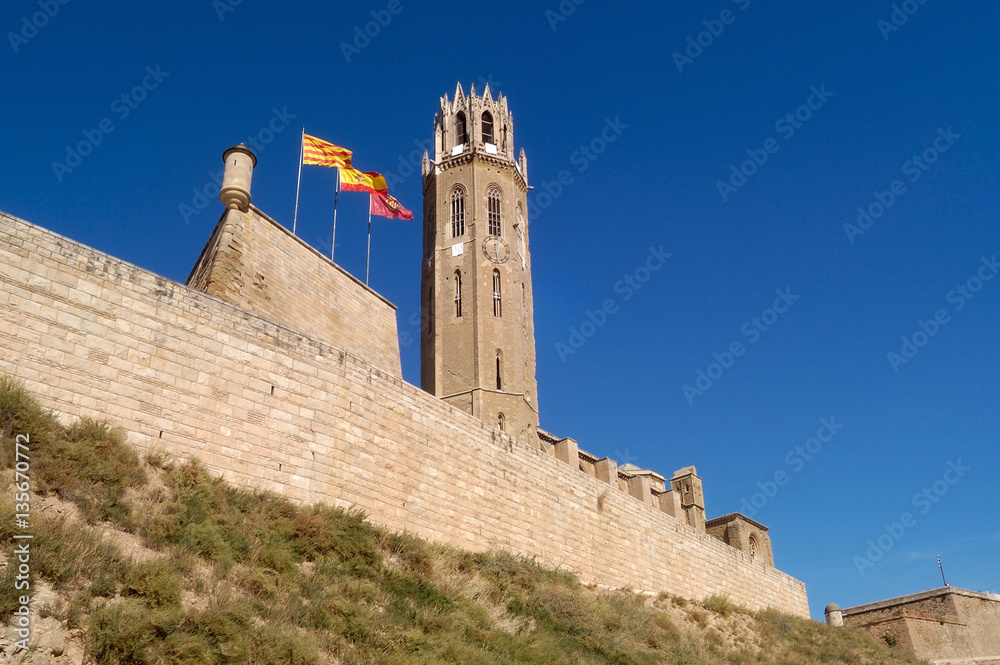 La Seu Vella Cathedral of  Lleida; Catalonia; Spain