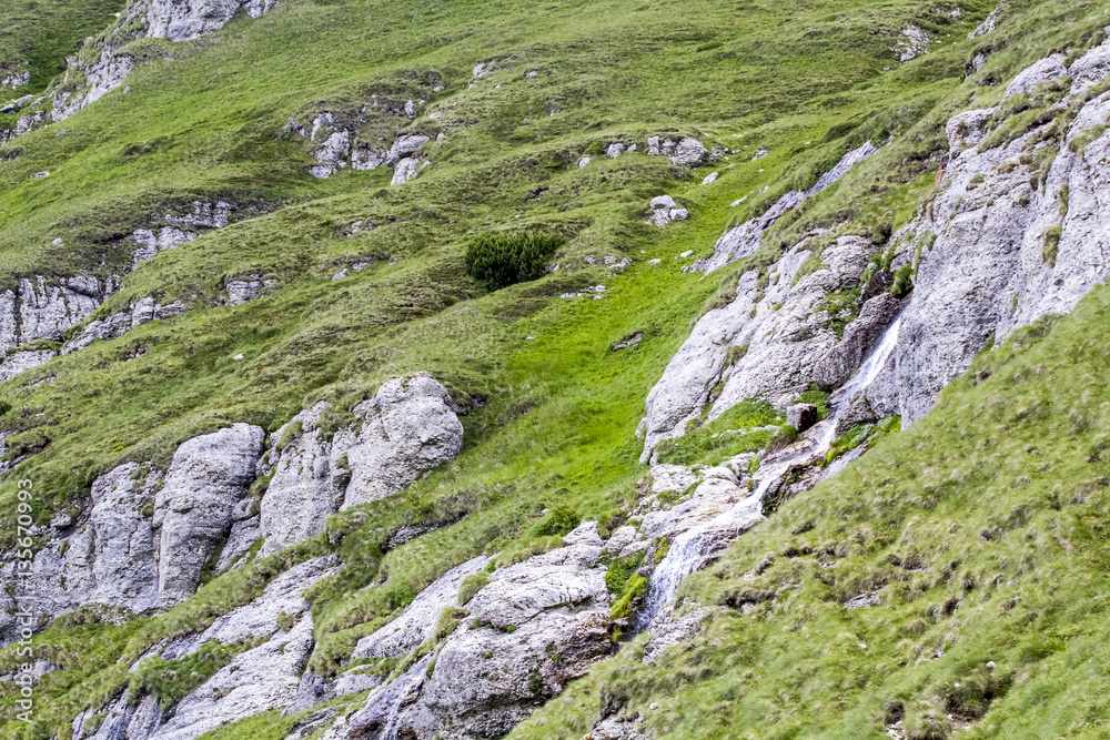 Fototapeta premium Landscape from Bucegi Mountains, part of Southern Carpathians in Romania