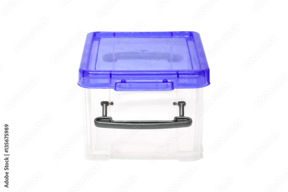 Plastic storage box Plastic container isolated on white. Plastic storage box Plastic container isolated on white.