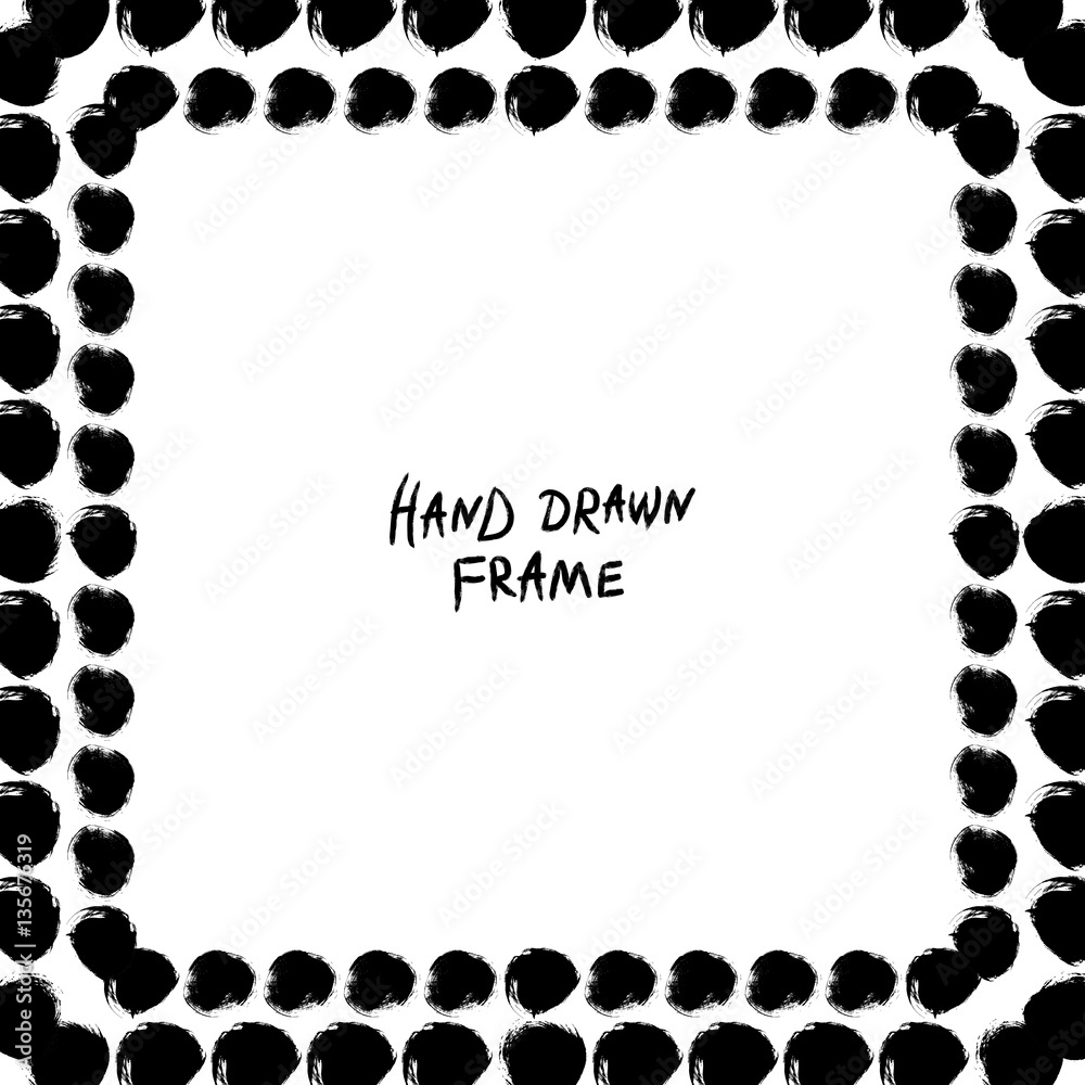 Naklejka premium Black and white abstract frame