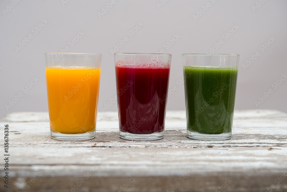 Colored Fruit smoothies Colored Fruit smoothies