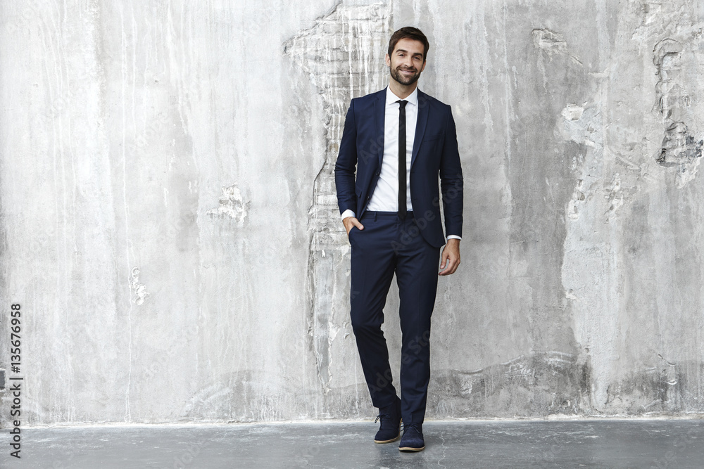 Smiling man in sharp suit, portrait Smiling man in sharp suit, portrait