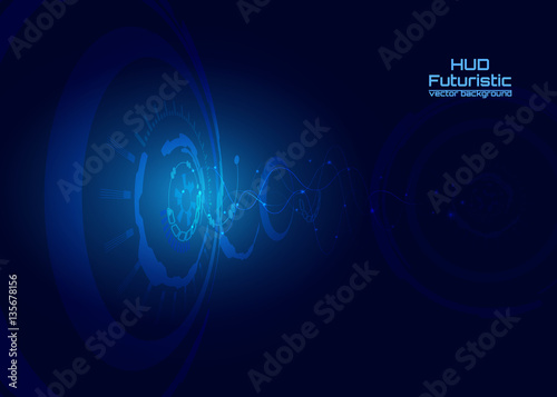 Futuristic interface, HUD, sci-fi vector background for you technology design, web, card, brochure, template