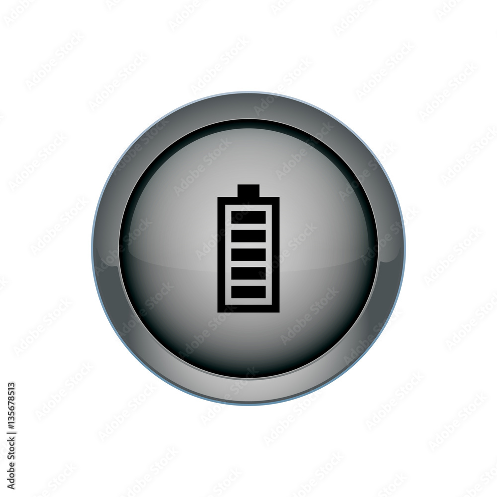 Icon battery indicator in insanely beautiful round button Icon battery indicator in insanely beautiful round button
