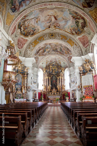 Church in Austrian village Söll, Tirol, 