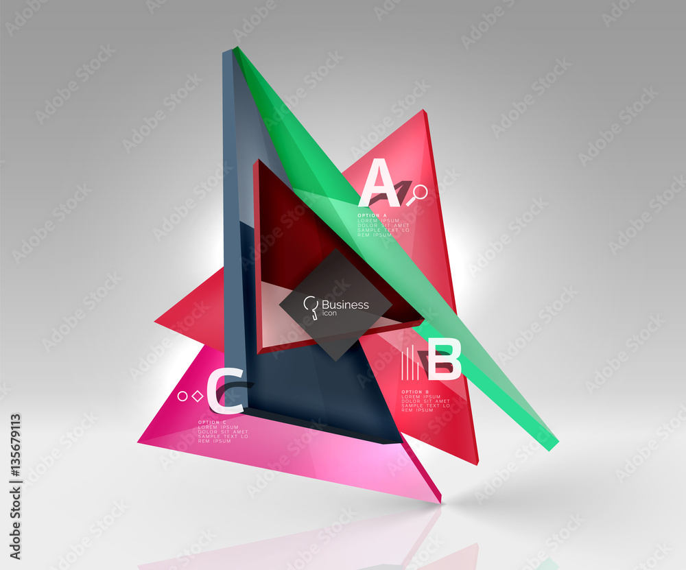 3d triangle modern composition 3d triangle modern composition