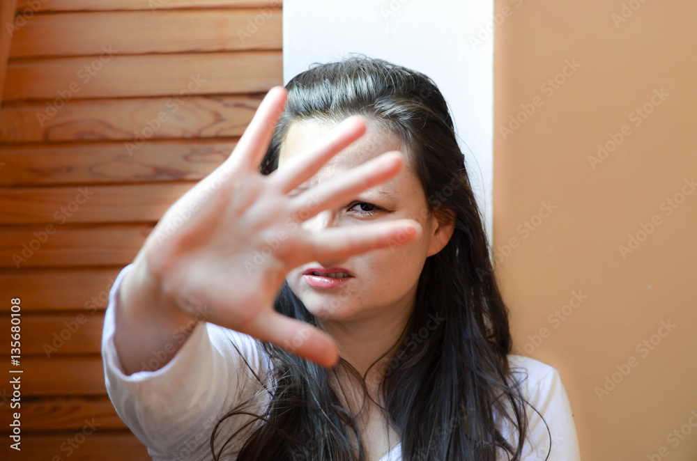 Fototapeta premium Stop Abusing Woman Concept