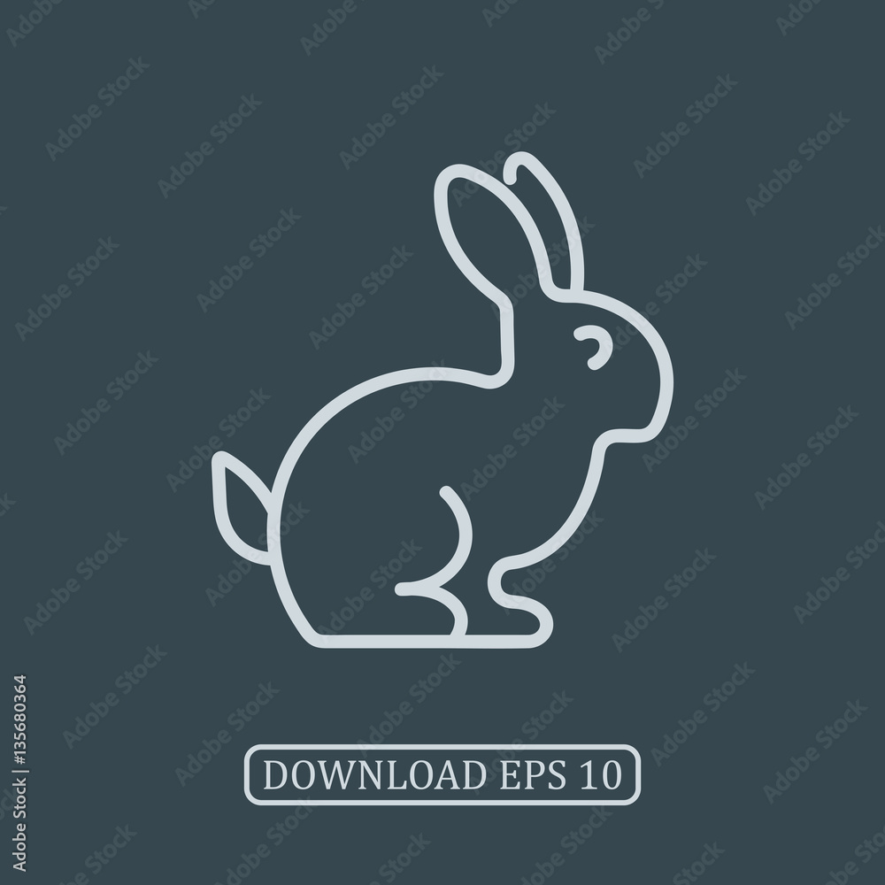 Rabbit icon vector Rabbit icon vector