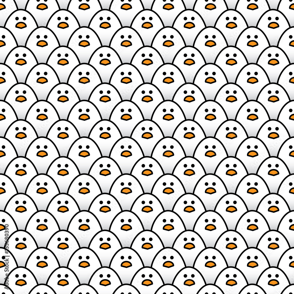 Repeating Staring Little White Chicks Repeating Staring Little White Chicks