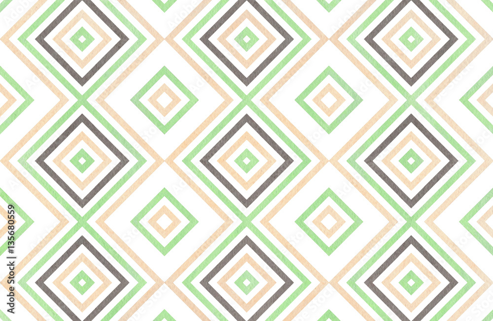 Watercolor geometrical pattern. Watercolor geometrical pattern.