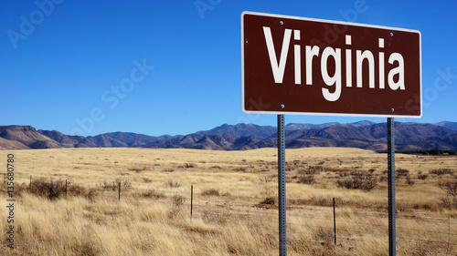Virginia brown road sign