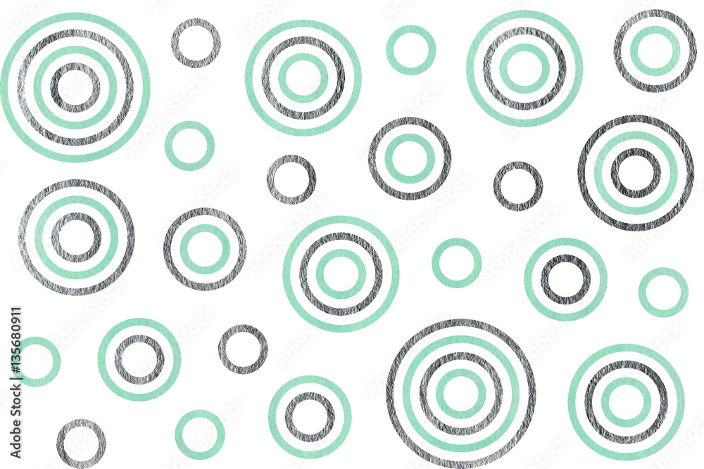 Watercolor circles pattern.